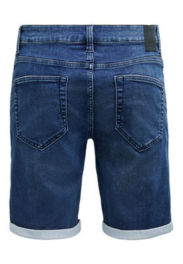Only & Sons Szorty jeansowe Ply 22018582 Granatowy Regular Fit. Kolor: niebieski. Materiał: bawełna