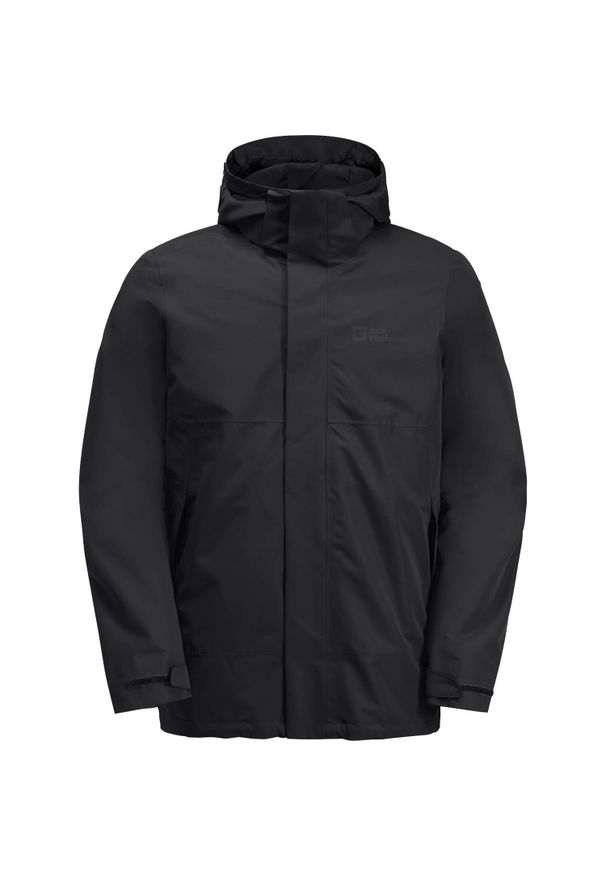 Kurtka uniwersalna męska Jack Wolfskin 11162516000. Typ kołnierza: kaptur. Kolor: wielokolorowy, czarny, szary. Materiał: syntetyk