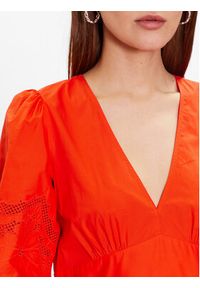TwinSet - TWINSET Sukienka letnia 231TT2301 Pomarańczowy Regular Fit. Kolor: pomarańczowy. Materiał: bawełna. Sezon: lato