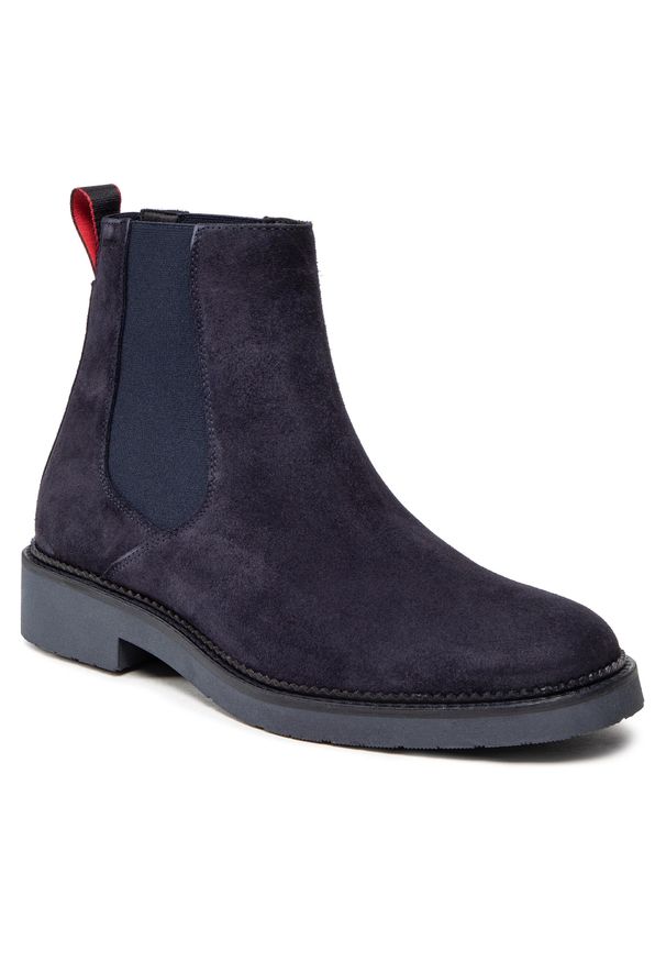 Sztyblety Hugo LuxityL 50474390 10243261 01 Dark Blue 401. Kolor: niebieski. Materiał: skóra, zamsz