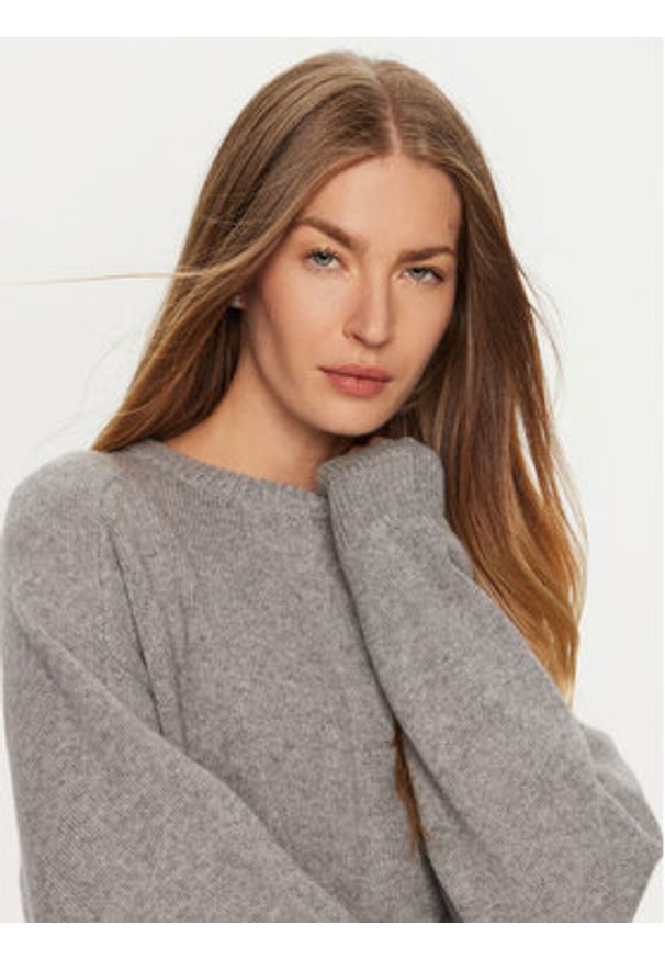 ViCOLO Sweter 77012S Szary Regular Fit. Kolor: szary. Materiał: kaszmir