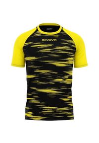 Givova Pixel Sport T-shirt Czarno-żółty - Lekki i Oddychający. Kolor: żółty, czarny, wielokolorowy. Materiał: poliester. Sport: piłka nożna #1