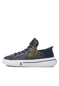skechers - Skechers Sneakersy Snoop One-Double G 251017/NVY Granatowy. Kolor: niebieski. Materiał: skóra