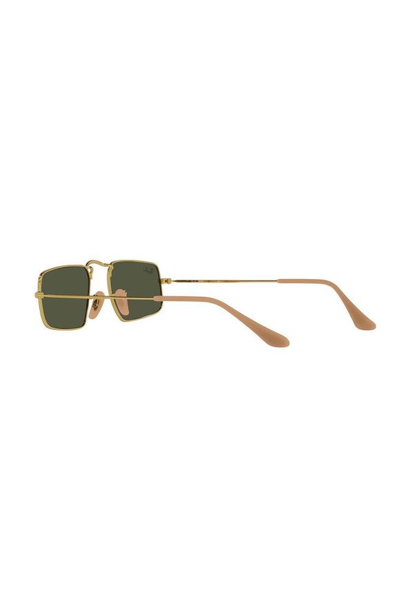 Ray-Ban - Okulary przeciwsłoneczne. Kształt: prostokątne. Kolor: złoty