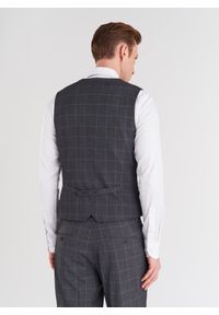 Pako Lorente - PAKO LORENTE – Szara garniturowa kamizelka w kratę. Kolor: szary. Materiał: poliester, elastan, wiskoza #4