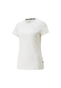 Puma - Damska Koszulka Z Haftem Essential. Kolor: beżowy. Wzór: haft. Sport: turystyka piesza