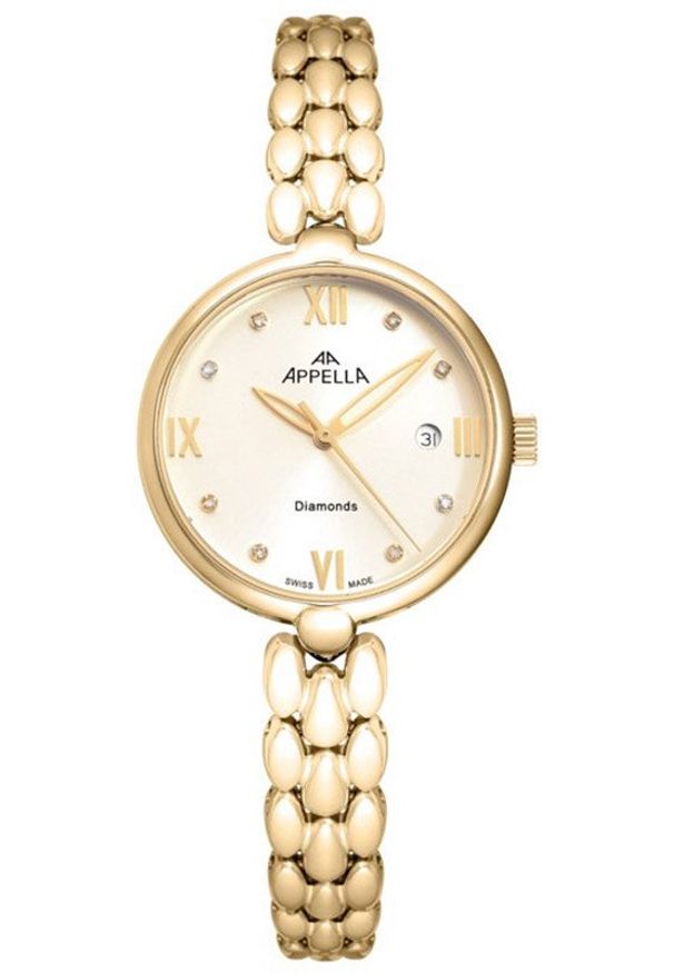 Acappella - Zegarek damski Appella L50007.1181DQ złoty. Kolor: złoty