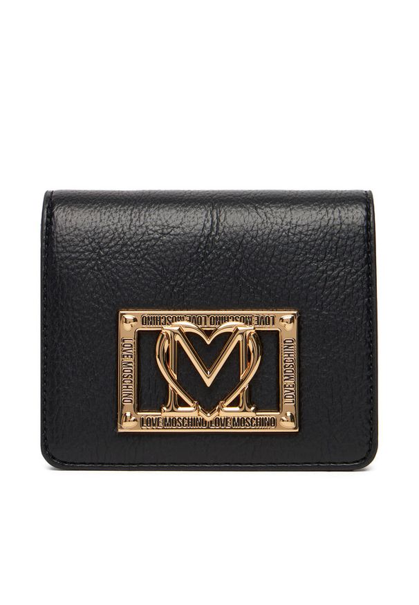 Love Moschino - Mały Portfel Damski LOVE MOSCHINO. Kolor: czarny