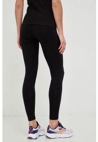 EA7 Emporio Armani legginsy damskie kolor czarny z nadrukiem. Kolor: czarny. Materiał: dzianina. Wzór: nadruk #4