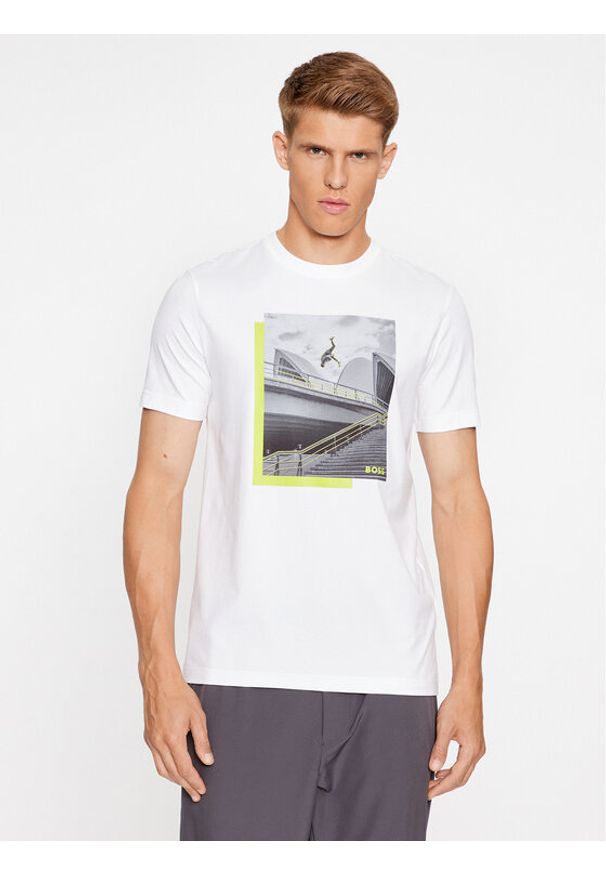 BOSS - Boss T-Shirt Tee 10 50507028 Biały Regular Fit. Kolor: biały. Materiał: bawełna