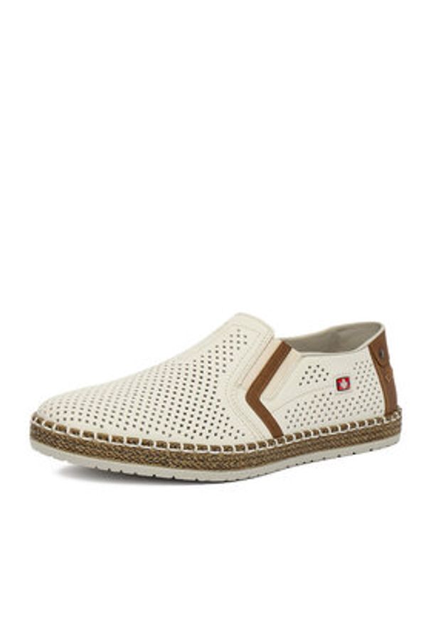 Rieker Półbuty CEO-B5297-80 Écru. Kolor: kremowy. Materiał: syntetyk, skóra