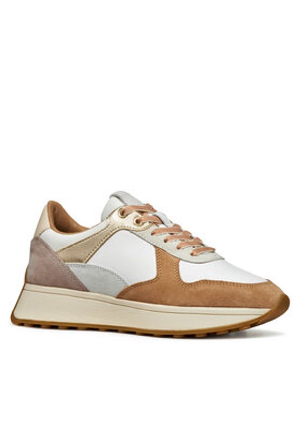 Geox Sneakersy D Amabel D45MDA 02285 C1375 Biały. Kolor: biały. Materiał: zamsz, skóra