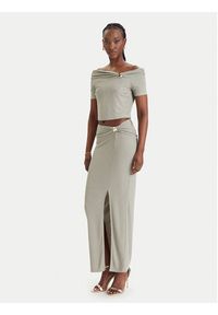 Guess Bluzka W6GP12 K2935 Khaki Regular Fit. Kolor: brązowy #5