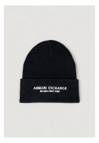 Armani Exchange Czapka BEANIE HAT Czarny. Kolor: czarny
