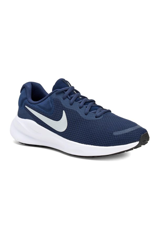 Buty do biegania męskie Nike Revolution 7. Okazja: na co dzień. Kolor: niebieski. Materiał: guma. Szerokość cholewki: normalna. Model: Nike Revolution. Sport: bieganie, fitness