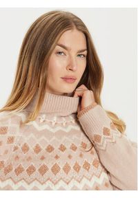 Brave Soul Sweter LK-248FABIO Beżowy Regular Fit. Kolor: beżowy. Materiał: syntetyk #2