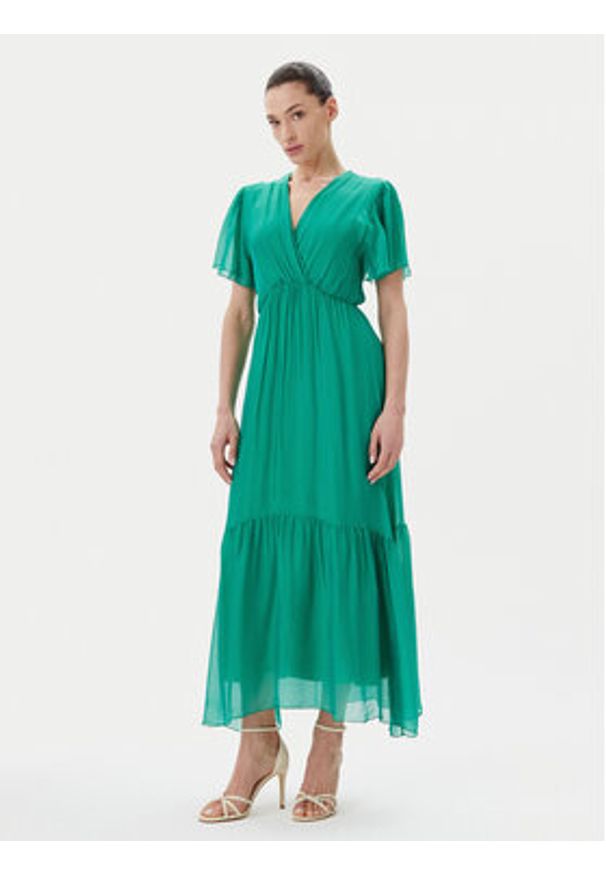 Haveone Sukienka letnia AFF-N006 Zielony Loose Fit. Kolor: zielony. Materiał: wiskoza. Sezon: lato