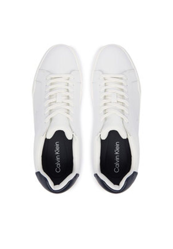 Calvin Klein Sneakersy Chunky Cupsole Laceup Lth YM0YM01344 Biały. Kolor: biały. Materiał: skóra