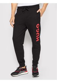 Hugo Spodnie dresowe Dutschi 50473211 Czarny Regular Fit. Kolor: czarny. Materiał: bawełna