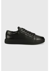 Calvin Klein sneakersy kolor czarny. Nosek buta: okrągły. Zapięcie: sznurówki. Kolor: czarny. Materiał: guma