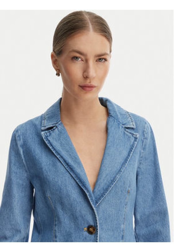 Marella Marynarka Teca 2615041021 Niebieski Regular Fit. Kolor: niebieski. Materiał: bawełna