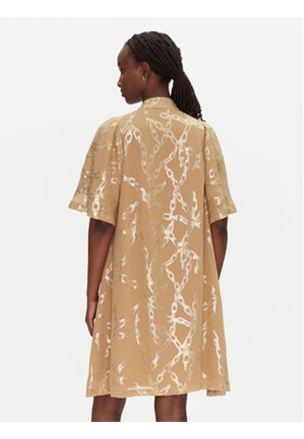 Bruuns Bazaar Sukienka koszulowa Philly BBW4552 Beżowy Loose Fit. Kolor: beżowy. Materiał: wiskoza. Typ sukienki: koszulowe