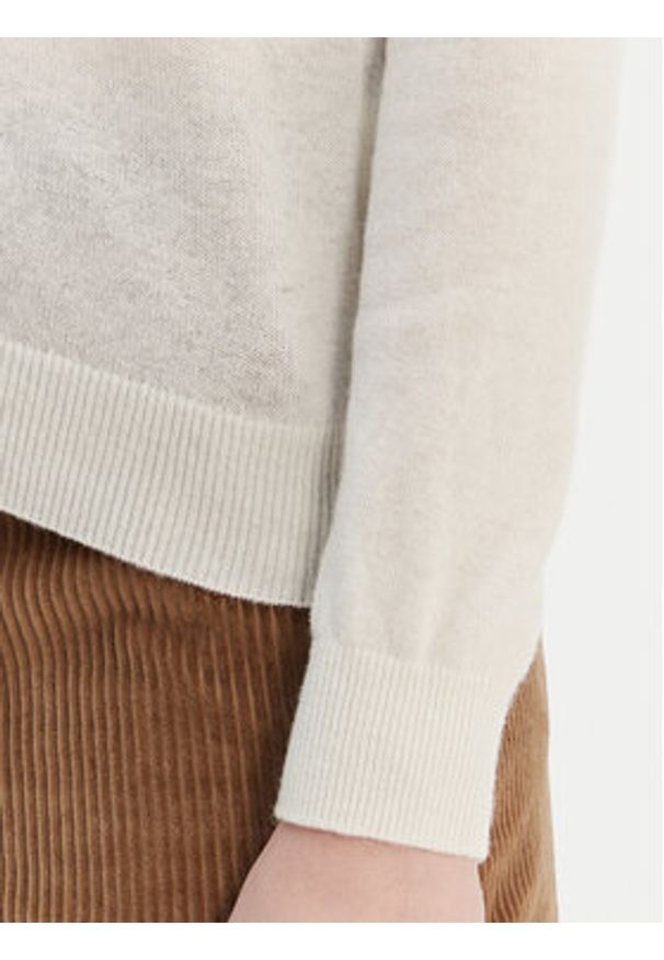 United Colors of Benetton - United Colors Of Benetton Sweter 1002D1K01 Beżowy Regular Fit. Kolor: beżowy. Materiał: wełna