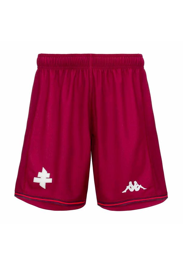 Kappa - Szorty Metz Kombat Ryder 2023/24. Kolor: czerwony, fioletowy, wielokolorowy, pomarańczowy. Sport: piłka nożna