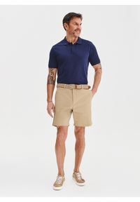Pako Lorente - PAKO LORENTE - Granatowy gładki t-shirt polo. Okazja: na co dzień. Typ kołnierza: polo. Kolor: czarny, niebieski, biały. Materiał: bawełna. Wzór: gładki. Styl: casual #7