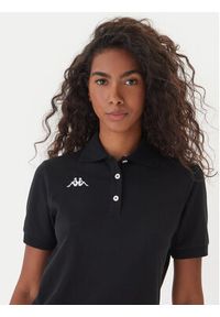 Kappa Polo Logo Sharas Wss 302B3C0 Czarny Regular Fit. Typ kołnierza: polo. Kolor: czarny. Materiał: bawełna #4