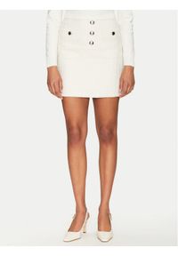 Morgan Spódnica mini 251-JABI Écru Slim Fit. Materiał: syntetyk #1