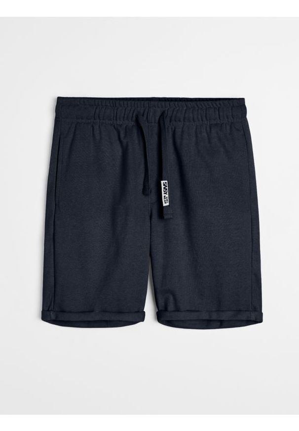 Sinsay - Szorty slim basic - granatowy. Kolor: niebieski
