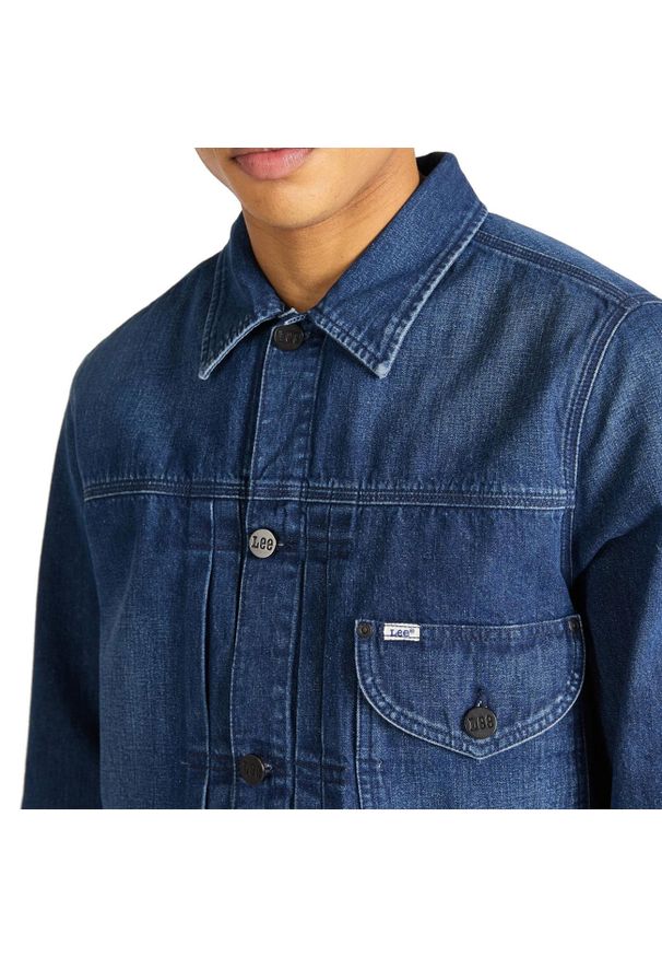 Lee - LEE COWBOY JACKET MĘSKA KURTKA JEANSOWA REGULAR FIT L87OKEZR 112122937. Materiał: jeans