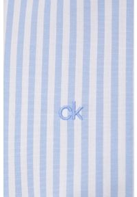 Calvin Klein - Koszula bawełniana. Typ kołnierza: kołnierzyk klasyczny. Kolor: niebieski. Materiał: bawełna. Długość rękawa: długi rękaw. Długość: długie. Styl: klasyczny #2