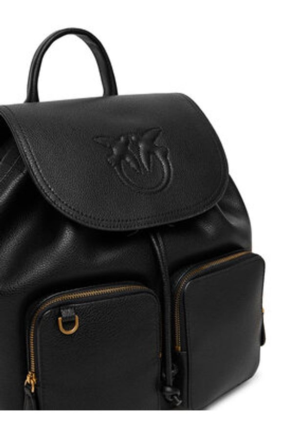 Pinko - PINKO Plecak Carrie Backpack Al 25-26 PLTT 104351 A29Q Czarny. Kolor: czarny. Materiał: skóra