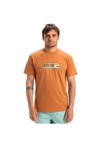 Quiksilver - Koszulka z krótkim rękawem dla Mężczyzn EVO ENDLESS Brązowy. Kolor: brązowy. Materiał: materiał, bawełna. Długość rękawa: krótki rękaw. Długość: krótkie