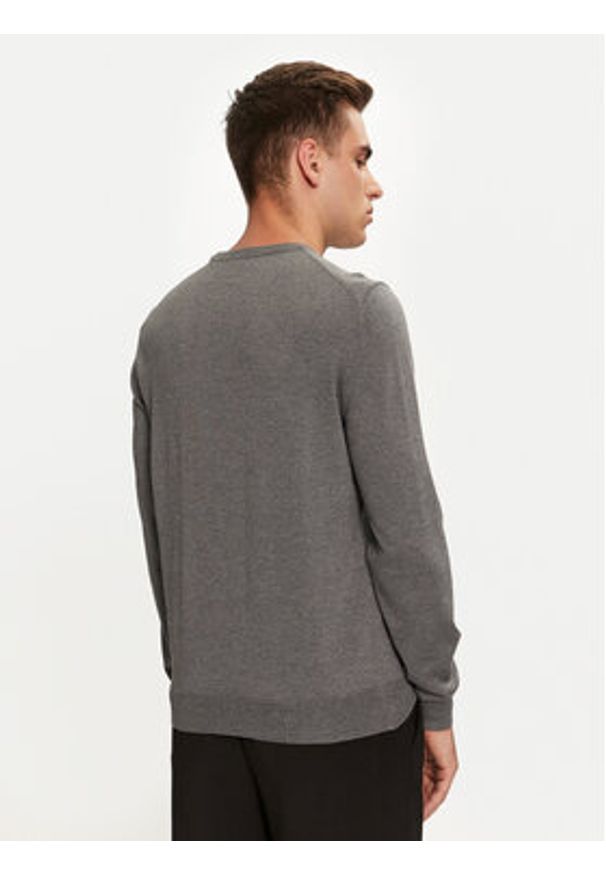 BOSS - Boss Sweter Baram-L 50476363 Szary Regular Fit. Kolor: szary. Materiał: wełna
