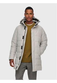 Only & Sons Płaszcz zimowy Carl Long 22020156 Szary Regular Fit. Kolor: szary. Materiał: syntetyk. Sezon: zima