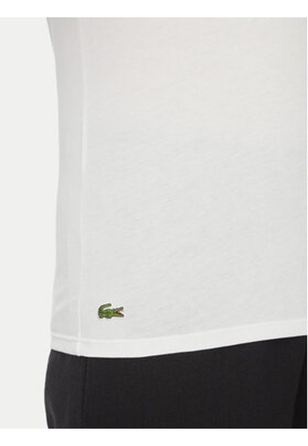 Lacoste Komplet t-shirtów TH9007 Biały Slim Fit. Kolor: biały. Materiał: bawełna