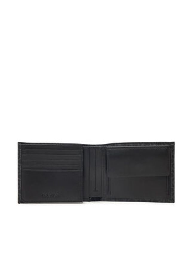 Calvin Klein Portfel męski Classic Mono Trifold 10Cc W/Coin K50K512855 Czarny. Kolor: czarny. Materiał: skóra