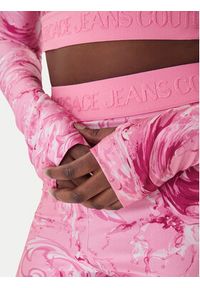 Versace Jeans Couture Bluzka 80HAH218 JS532 Różowy Slim Fit. Kolor: różowy. Materiał: syntetyk #5