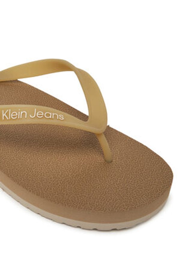 Calvin Klein Jeans Japonki Thong+ Tpu YM0YM01265 Beżowy. Kolor: beżowy