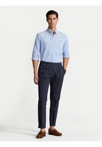Polo Ralph Lauren Koszula 710932545001 Błękitny Custom Fit. Typ kołnierza: polo. Kolor: niebieski. Materiał: bawełna #3