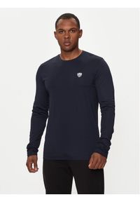 EA7 Emporio Armani Longsleeve 8NPT17 PJRGZ 1562 Czarny Regular Fit. Kolor: czarny. Materiał: syntetyk, wiskoza. Długość rękawa: długi rękaw