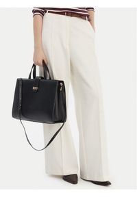TOMMY HILFIGER - Tommy Hilfiger Torebka Th Heritage Satchel AW0AW18287 Czarny. Kolor: czarny. Materiał: skórzane #1