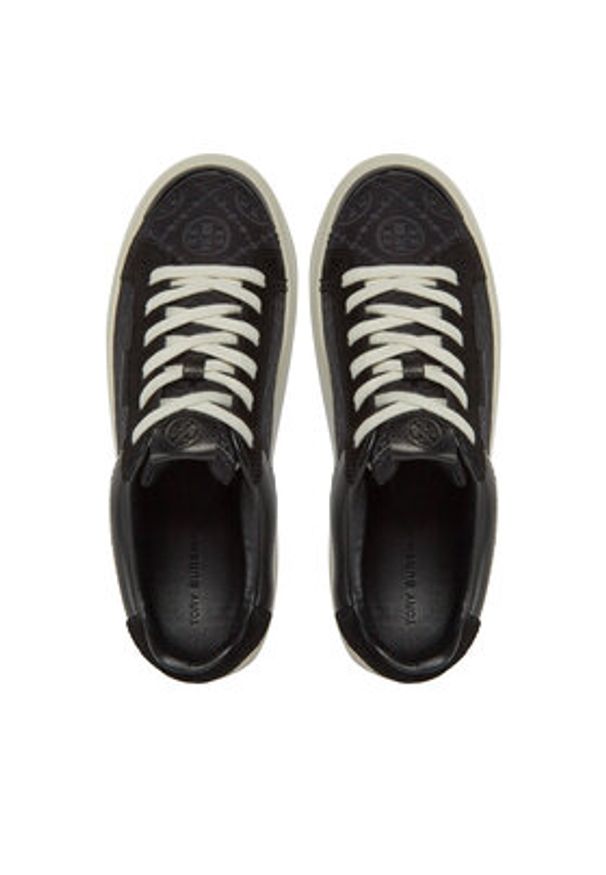 Tory Burch Sneakersy T Monogram Ladybug Sneaker 153015 Czarny. Kolor: czarny. Materiał: skóra