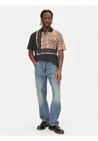 Just Cavalli Polo 78OAGE15 Czarny Regular Fit. Typ kołnierza: polo. Kolor: czarny. Materiał: bawełna #4