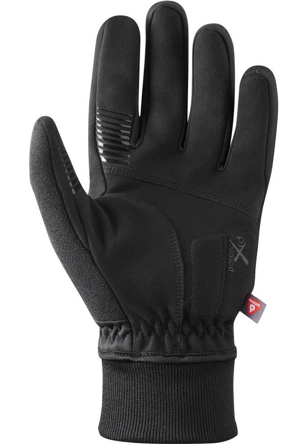 SHIMANO - Rękawiczki kolarskie WINDSTOPPER Primaloft, czarno-żółte. Kolor: czarny. Technologia: Primaloft. Sport: kolarstwo