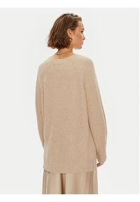 Weekend Max Mara Sweter 2425366132 Beżowy Regular Fit. Kolor: beżowy. Materiał: wełna