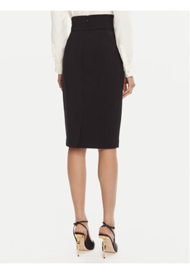 Elisabetta Franchi Spódnica ołówkowa GO-130-56E2 Czarny Regular Fit. Kolor: czarny. Materiał: syntetyk